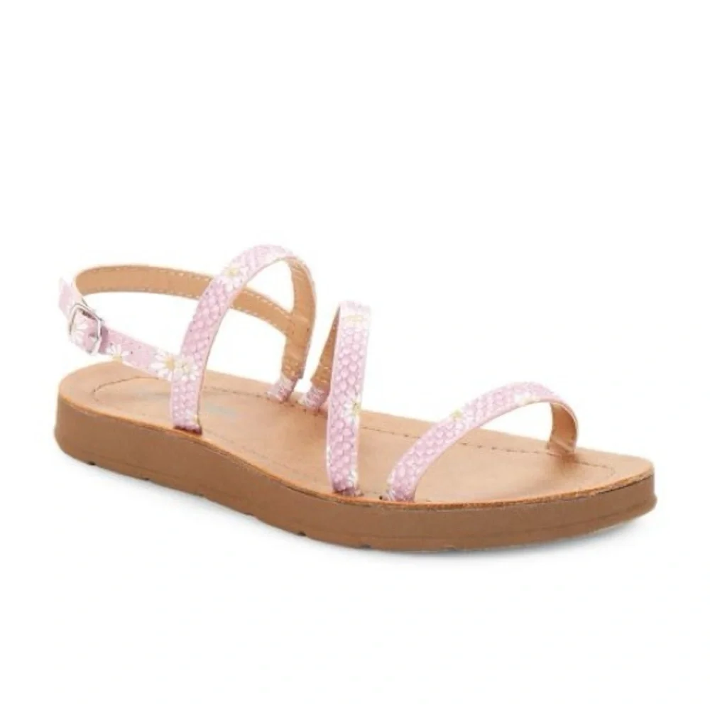 STEVE MADDEN Girl’s Jplum Daisy Rhinestone Strappy Sandals Size: 1